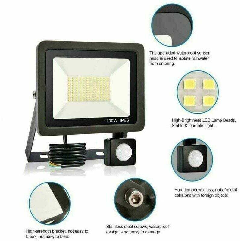 Image of 100W Outdoor LED Floodlight with Motion&hellip;