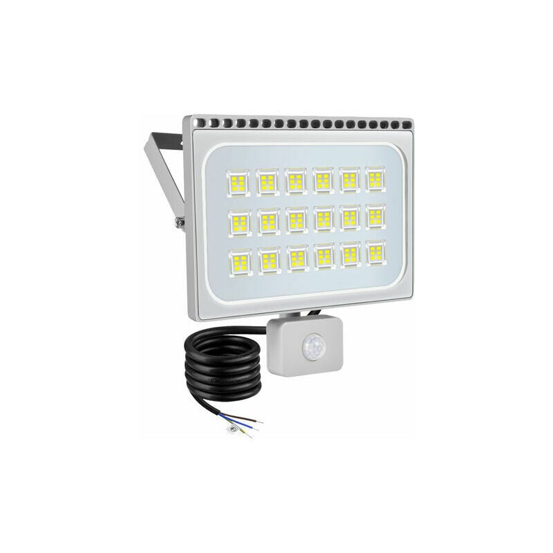 100W Outdoor led Flutlicht Bewegungssensor Wasserdicht IP65 8000LM Sicherheitslampe 6500K Kaltweiß Outdoor led Strahler Sensor Hof, für Garten, | 07634066094685