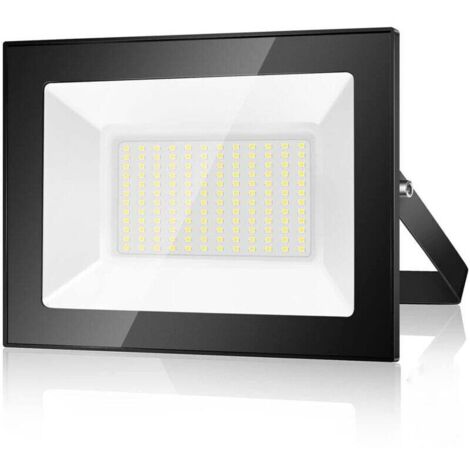 100W Projecteur LED Exterieur 10000LM 6500K Spot LED Extérieur IP66 Blanc Froid Pour Patio, Garage, Jardin, Terrasse, Usine