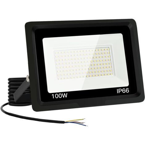 100W Projecteur LED,spot led extérieur 10000LM Super Brillant Projecteur LED Exterieur IP66 Etanche Projecteur Exterieur Led 6500K Blanc Froid Projecteur Led pour Garage, Jardin, Terrace, Cour