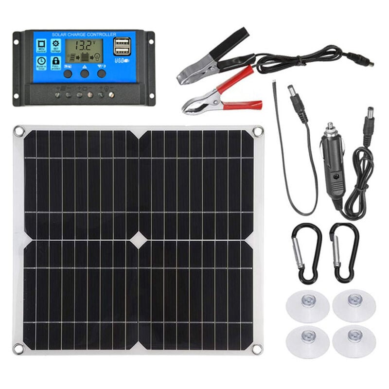 100w Solar Panel Dual Usb With 30a Controller Solar Cells Poly Solar Cells