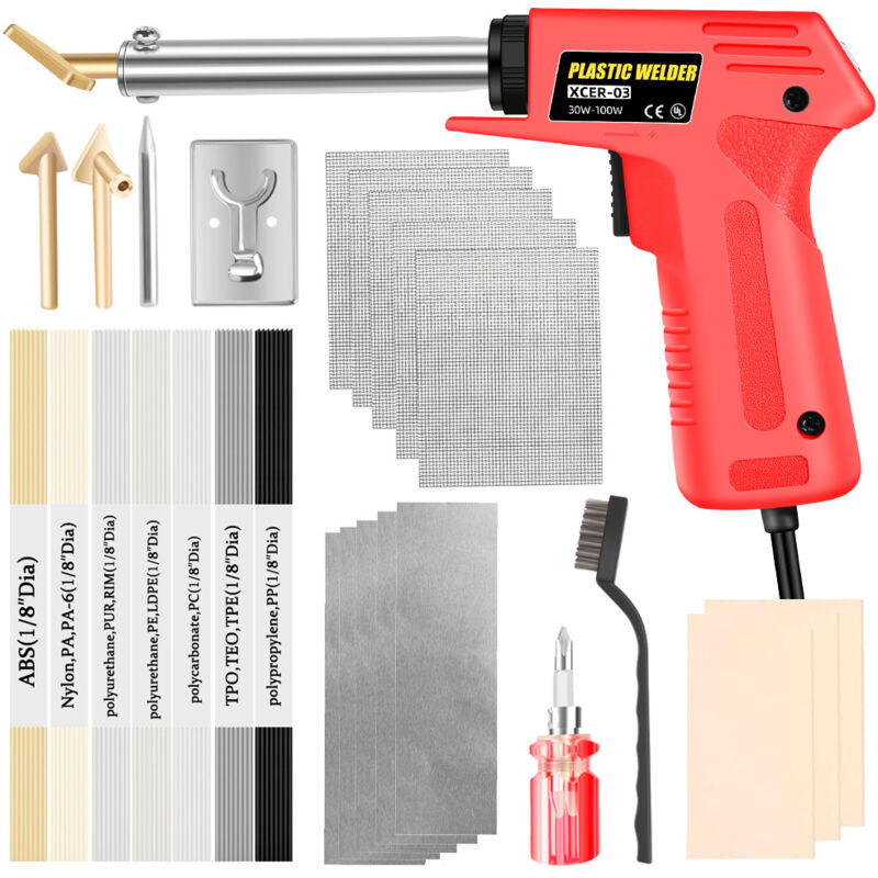 S-giant - 100W Soudage plastique Machine,Réparation de Pistolet de Soudeur, Kit de Réparation de Pare-chocs de Voiture,Soudure en plastique pour