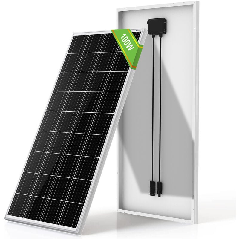 100W 12V Mono Solar Panel High Efficiency for Home rv Caravan Marine Trailer Camper Van Off grid - Eco-worthy