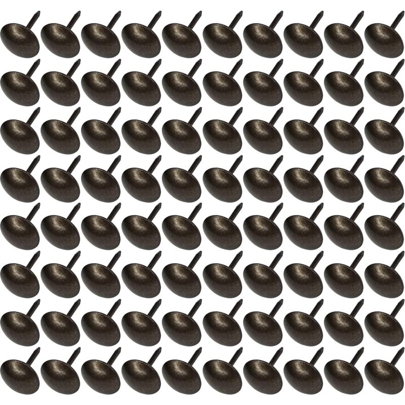 Cyclingcolors - 100x Clou tapissier 11mm marron Ameublement Canapé Fauteuil Lit Chaise Rénovation, finition bronze