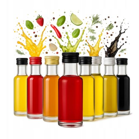 100x DORICA Flacone in vetro da 20 ml per campioni di tinture, alcol, liquori, vino, olio