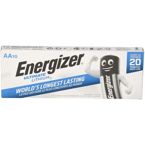 100x Energizer Ultimate Batterie Lithium LR06 1.5V AA Mignon L91