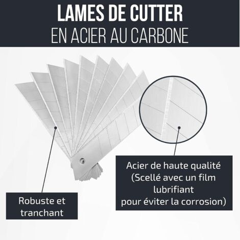 100x Lames Cutter 18mm - Lame de cutter professionnel - Très résistant et ultra pointu - Lames de rechange pour cutter