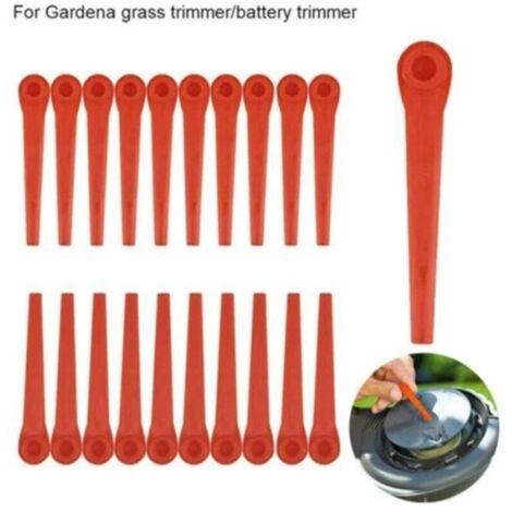 100X Lames de Tondeuse en Plastique pour Gardena EasyCut Li 18-23R, Pièces de Taille-Bordures et Lames de Tondeuse