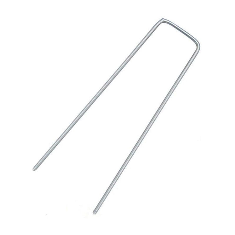 100x Sardines Piquet - Pack de 100 Agrafes Paillage en Acier Galvanisé - Fixation Bache, Tente, Grillage, Cloture