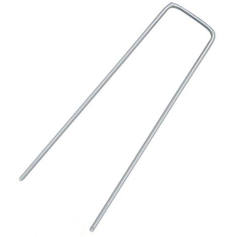 100x Sardines Piquet - Pack de 100 Agrafes Paillage en Acier Galvanisé - Fixation Bache, Tente, Grillage, Cloture
