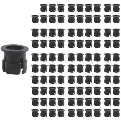 100x Supports de fixation LED en plastique noir de 5 mm pour panneaux d'affichage