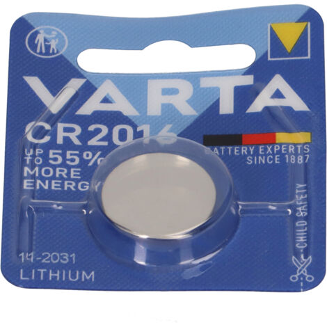 100x VARTA CR2016 Lithium-Knopfzelle 3V 100 Stück 1er Blister