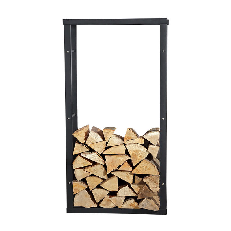 Mucola - 100x60cm Porte en bois panier étagère en bois de chauffage de porte-bois