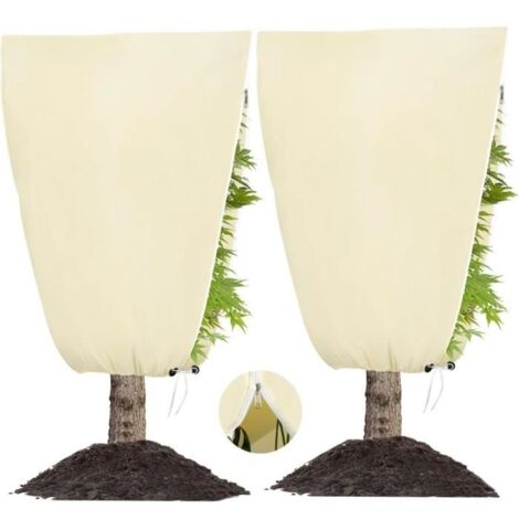 100x80cm Housses de Protection pour Plantes,Sac de Protection pour Plantes avec Fermeture éclair et Cordon de Serrage Protection