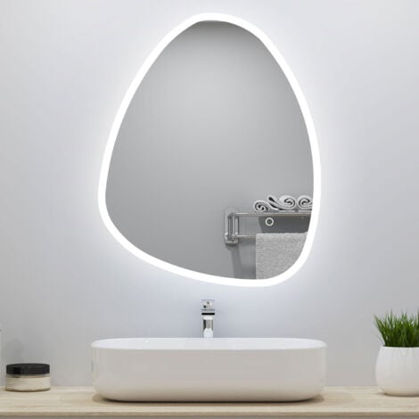 100x80cm Specchio da bagno con LED, antiappannamento, touch control, Dimmerabile, 3 temperature di colore