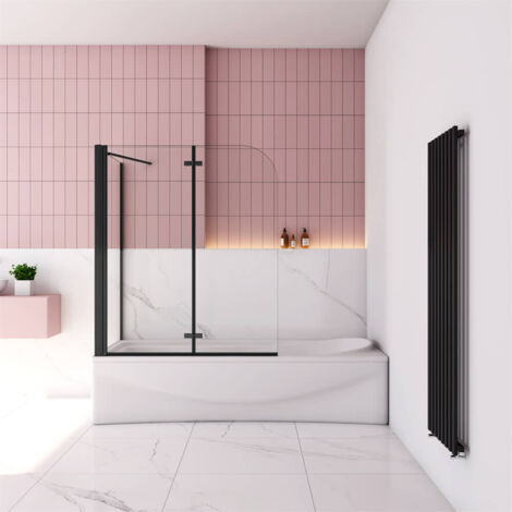 100x80x140cm 6mm klares Nano Glas ESG Faltwand mit Seitenwand Duschtrennwand Duschkabine