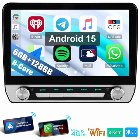 10,1" 6+128G Android15 Pour Audi A3 S3 RS3 2003-2013 Autoradio Carplay GPS 4G LTE 6+128G