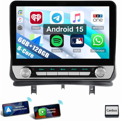 10,1" Android 15 Autoradio Carplay WIFI 6+128G Pour Renault Clio 3 2005-2014 6+128G