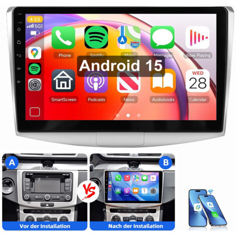 10,1" Android 15 Autoradio GPS Bluetooth Carplay Pour VW Passat B7 2010-2015 1+32G