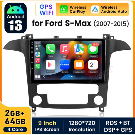 10.1 pouces Carplay Autoradio pour Ford S-MAX Android 2+64GB JUNSUN