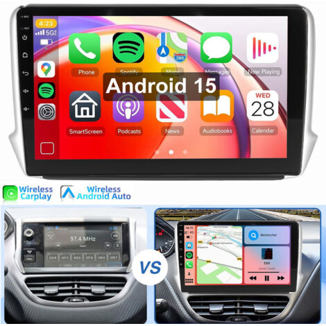 10.1" Pour Peugeot 208/2008 2013-2017 Android 15 Autoradio GPS BT WIFI 2+64G