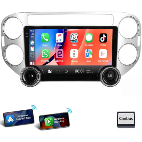 10,1" Pour VW Tiguan 5N 2007-2016 Autoradio Android15 Double bouton GPS WIFI BT FM RDS 2+64G