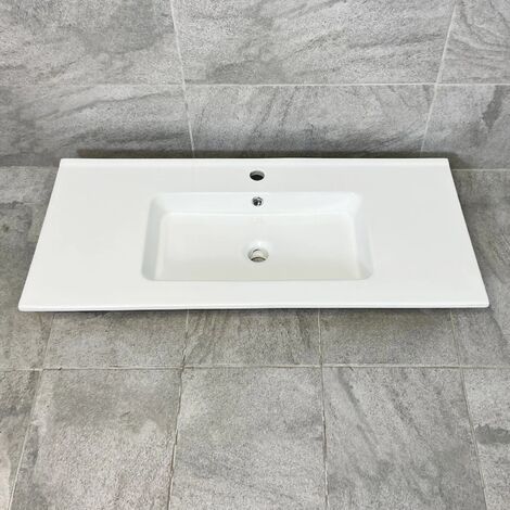 1010mm x 465mm Ceramic Bathroom Sink Vanity Basin Rectangular