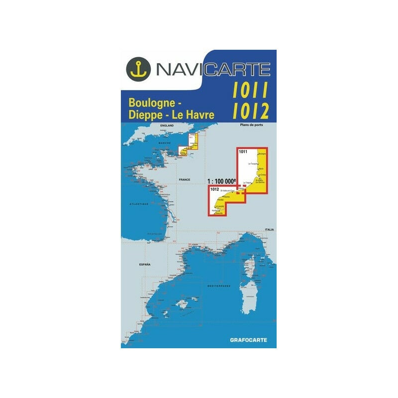 Carte marine Navicarte Manche - NAVICARTE - 1011 & 1012 - boulogne. dieppe. le havre