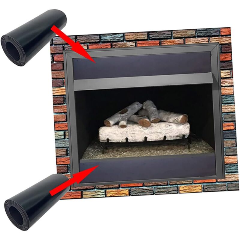 (101.6×10.16cm)2 PCS Bouchon de tirage de cheminée magnétique, protection contre les tirages de cheminée intérieure, couvercle de ventilation,