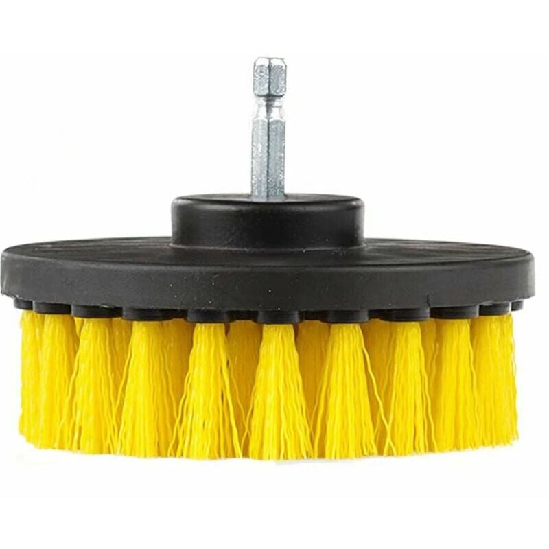 10,2 cm Durchmesser Detail Spinning Power Nylonbürste mit schnellem Schaftwechsel Viertel Zoll Gelb | 07068460483422 10,2 cm Durchmesser Detail Spinning Power Nylonbürste mit schnellem Schaftwechsel Viertel Zoll Gelb | 07068460483422