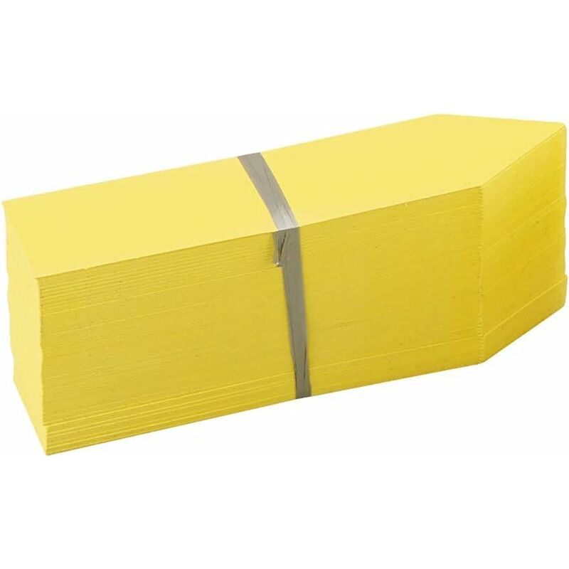 10x2 cm,(jaune)Lot de 100 étiquettes en plastique pour plantes - yellow