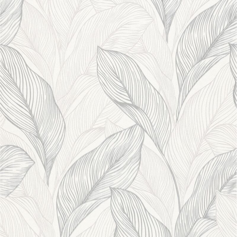 Papier Peint Vinyle Expansé sur Intissé Motif Calla Gris – Erismann - réf. 10282-31