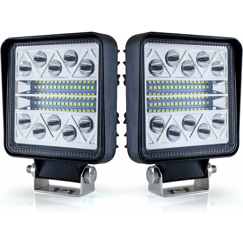 102W Phare de Travail LED 8000LM Feux de Recul Led 12v Phare Led Résistance aux interférences Projecteurs pour voiture, tracteur bateau, 9-36v camion