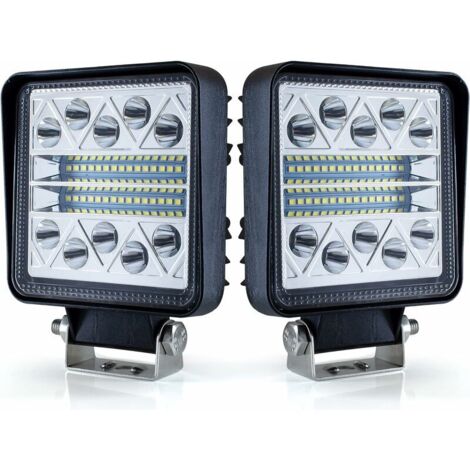 102W Phare de Travail LED 8000LM Feux de Recul Led 12v Phare Led Résistance aux interférences Projecteurs pour voiture, tracteur bateau, 9-36v camion