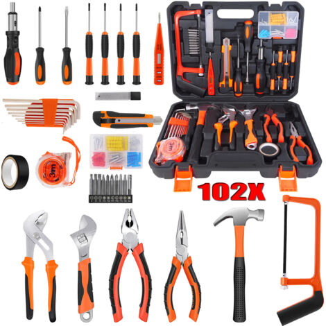 102x Werkzeugkoffer Schraubenzieher Satz Werkzeugkasten Ratsche Handwerkzeuge