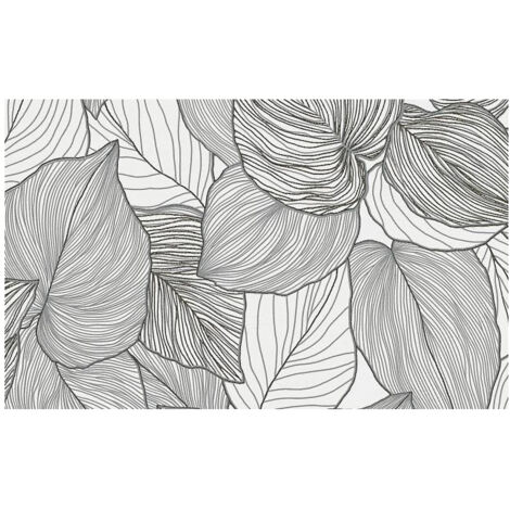 ERISMANN 10381-10 - Papier Peint Vinyle Expansé Sur Intissé Feuilles Noir Et Blanc - DECOR DESIGN