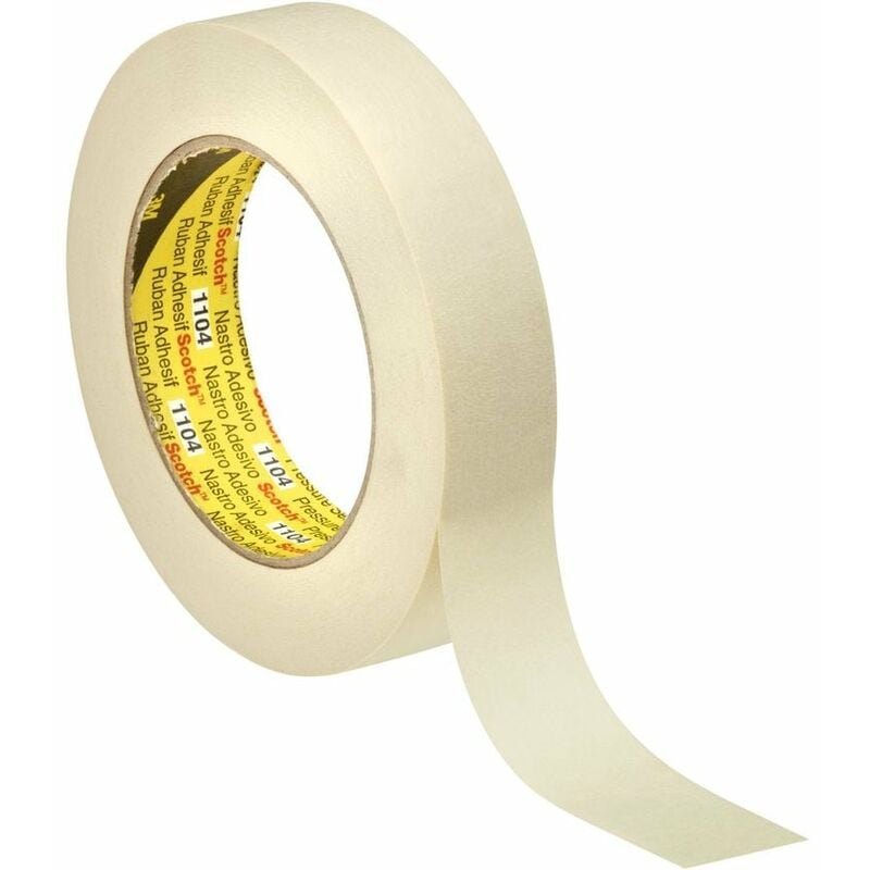 Scotch Low Adhesion Masking Tape 1104, Beige, 24 mm x 50 m - 3M