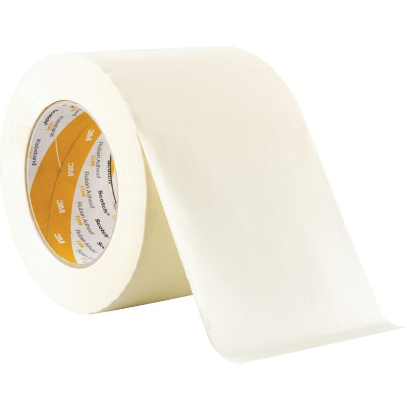 1104 Low Tack Cream Masking Tape - 100MM X 50M - 3M