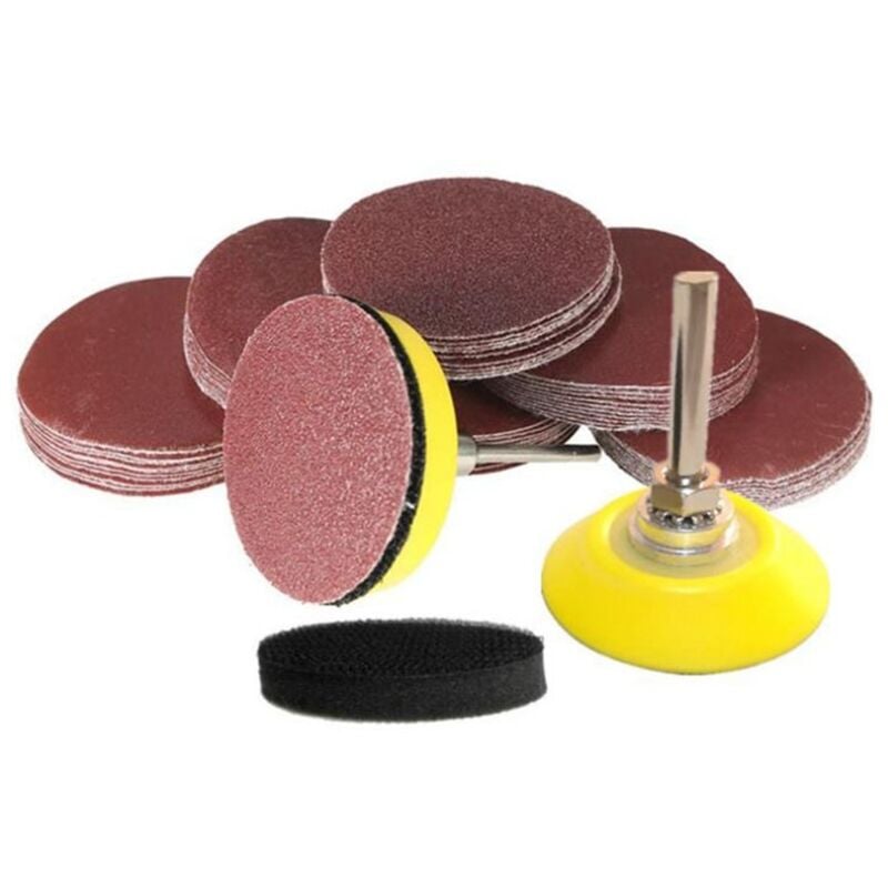 Image of 104 StüCk 2 Schleifen Schleifpapier Beflockung Scheibe 100 80-3000 KöRnung FäCher Kissen Auflagen