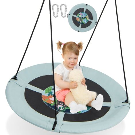 104cm Saucer Tree Swing Indoor Outdoor Flying Swing Seat Adjustable Hanging Rope