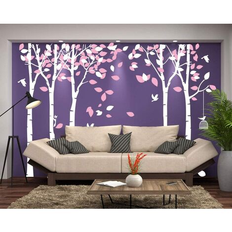 104"x71" Giant Large Jungle 5 Trees Wall Decals