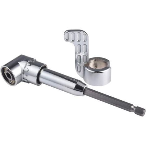 105-degree right-angle drill bit extension socket for tight corners with powerful magnet, hex head screwdriver