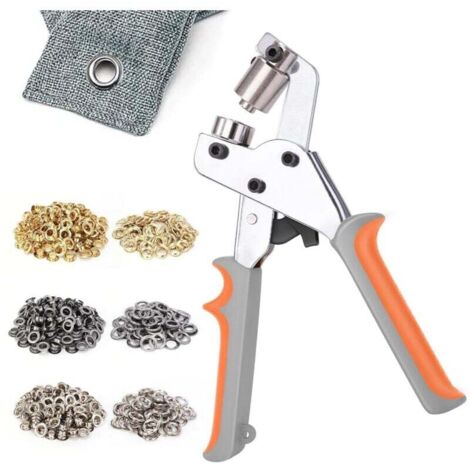 10,5 mm orangefarbene Handösenzange mit goldener Schlaufe, 300 Sets (Flugzeugbox)