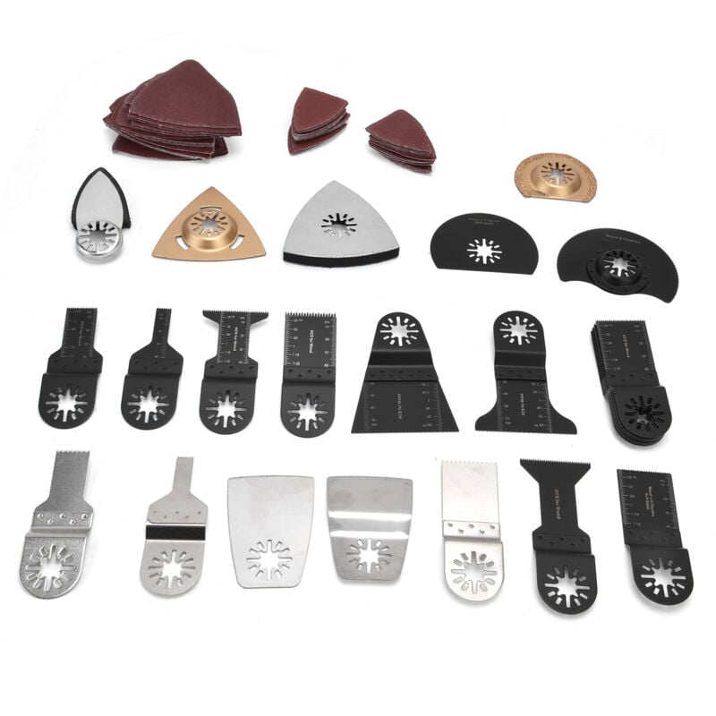 Rapanda - Kit de 105 lames de scie oscillantes à dégagement rapide, accessoires pour outils multifonctions, pour la coupe du bois et du métal tendre