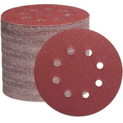 105 Stück 125 mm Schleifscheiben, 8-Loch Schleifpapier-Schleifscheiben, ideal zum Schleifen/Polieren mit Exzenterschleifern (Körnung 40/60/80/150/240/320/600)