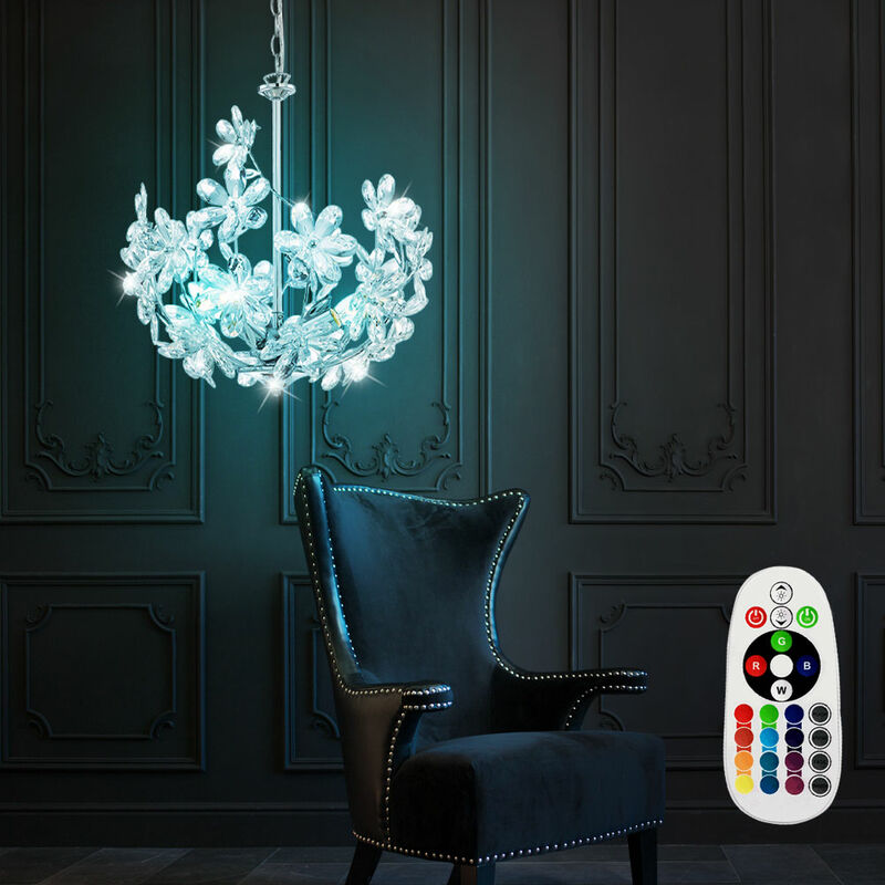 Etc-shop - 10,5 watts RVB LED suspension lumière fleur plafonnier éclairage changeant de couleur
