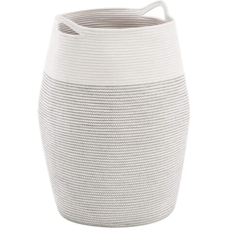 105L Laundry Hamper, Cotton Storage Basket, Large Hamper with Handle, Grey Laundry Basket 2