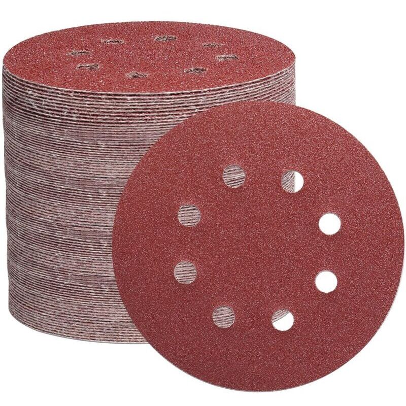 105PCS 125mm Sanding Discs, 8-Hole Abrasive Paper Sanding Discs Ideal for Sanding/Polishing with Random Orbital Sanders (Grit