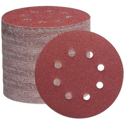 105PCS Disque de Ponçage 125mm, Disques a Poncer Papier Abrasifs 8 trous Idéal pour Poncer/Polir pour Ponceuse Excentrique (Grain 40/60/80/150/240/320/600)