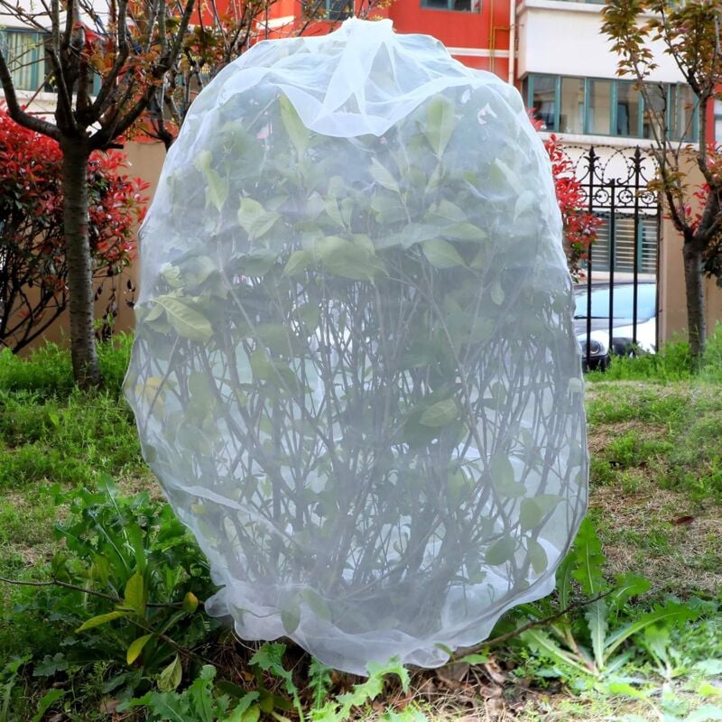 Linghhang - 1×0.7m)Grand filet de jardin en maille avec cordon de serrage, couverture en maille pour plantes et fruits